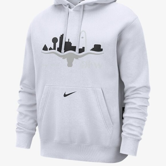Nike Mens Dallas Mavericks City Edition Series Essential Logo Hoodie XL White - Picture 2 of 5